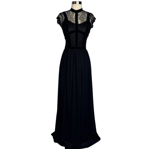 Miusol Dresses & Skirts - Miusol Whimsigoth Goth Dark Fairy Black Lace Maxi Dress Sz Sm